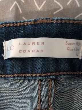 LC Lauren Conrad Dark Blue Denim Flare Jeans